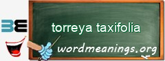 WordMeaning blackboard for torreya taxifolia